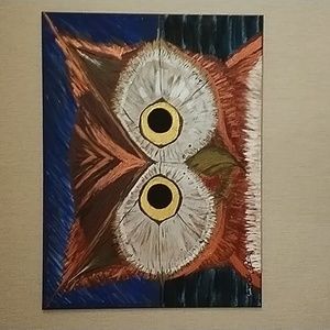 Owl painting for sale full price no layaway or payment arrangements please.